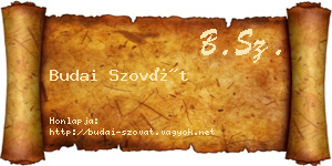 Budai Szovát névjegykártya